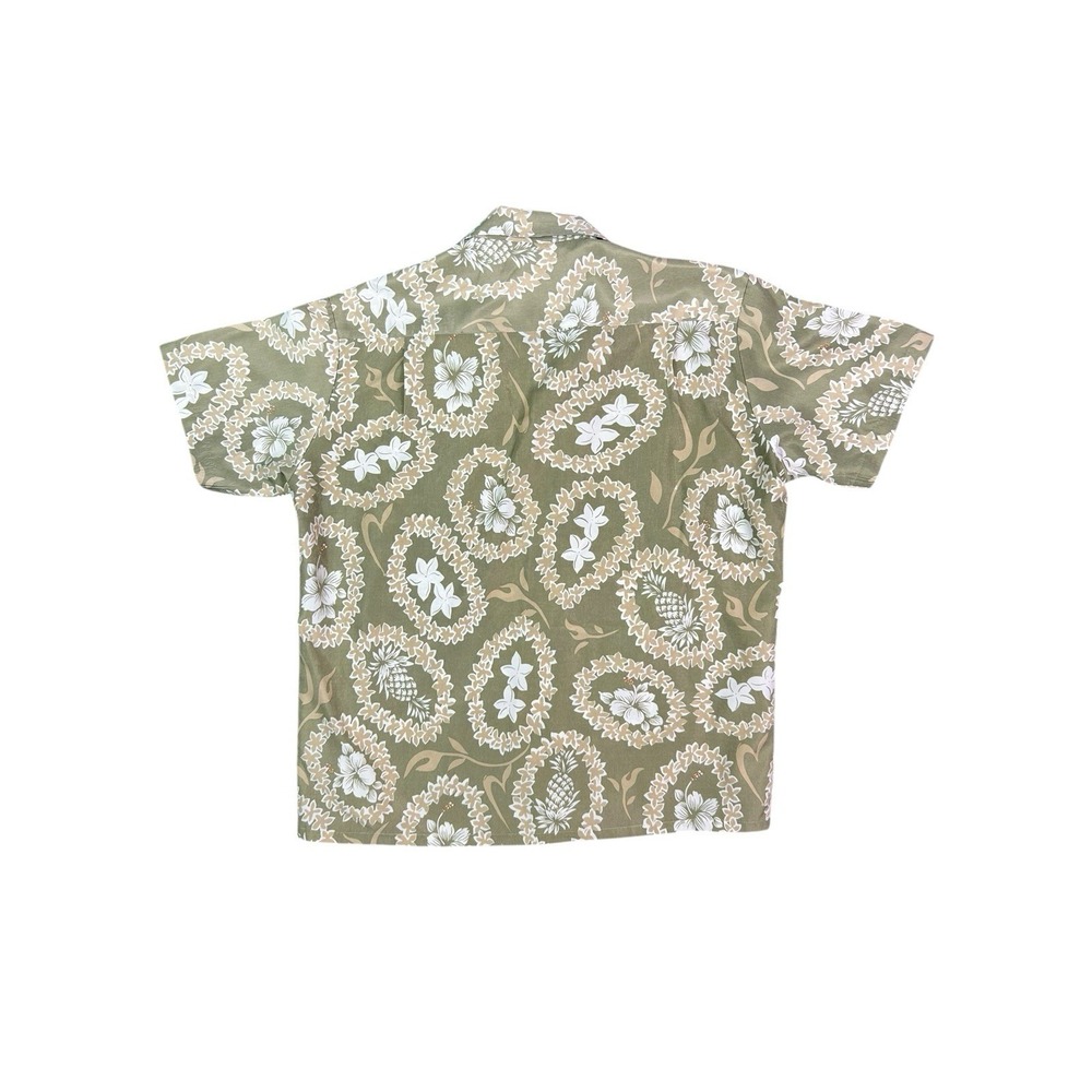 Roundy Bay Pineapple & Floral Print Short Sleeve Hawaiian Shirt Men's Size XL - Picture 2 of 5